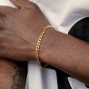 Helloice Pulsera de 5 mm enlace cubano sólido de plata esterlina 925 en oro?Helloice?