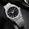 Helloice Reloj para hombre con calendario de purpurina helada