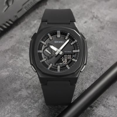 Helloice Reloj para hombre con pantalla dual y correa de silicona