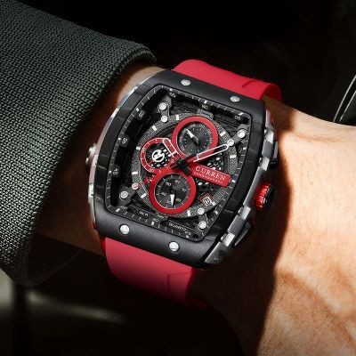 Helloice Reloj de cuarzo para hombre con fecha luminosa y correa de silicona