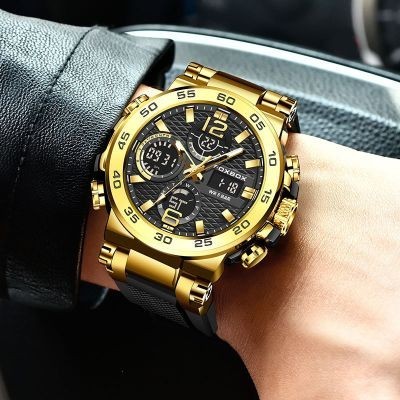 Helloice Reloj deportivo luminoso de cuarzo para hombre, resistente al agua, con correa de silicona