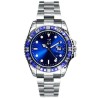 Helloice 40mm Reloj con Esfera Azul y Diamantes en Dos Tonos de Oro Blanco