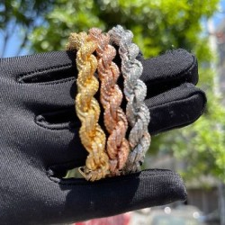 Helloice Pulsera de cuerda helada de 9 mm