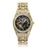 Helloice Reloj Mecánico Iced para Hombre con Piedras Baguette en Oro