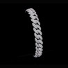 Helloice Pulsera de eslabones cubanos de Miami con micropavé de 10 mm