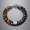 Helloice Pulsera de Cadena de Cuentas de Piedra Curativa Natural