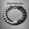 Helloice Pulsera de Cadena de Cuentas de Piedra Curativa Natural