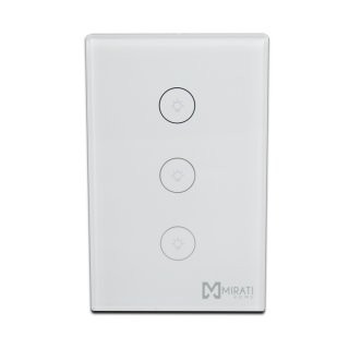 Apagador de pared inteligente MIRATI HOME M3SI1. Wi-Fi, compatible con Alexa y Google Assistant, 5A.