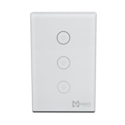 Apagador de pared inteligente MIRATI HOME M3SI1. Wi-Fi, compatible con Alexa y Google Assistant, 5A.