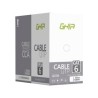 Bobina de cable Ghia GCB-005 . Aluminio revestido de cobre UTP, CAT6, 305 metros. Calibre 23AWG, Color gris.