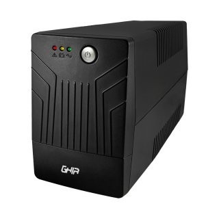 No break GHIA GUP-100. 6 contactos, respalda hasta 1000VA/480 Watts. Regulador y supresor de picos.