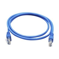 Cable de red GHIA GCB-009. 1 metro, 100% cobre. Color azul.
