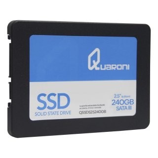 Unidad de estado solido Quaroni QSSDS25240G. SSD 240 GB 2.5, SATA 3, Lectura 520MB/S Escritura 330MB/S.