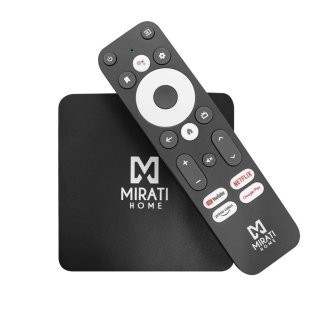 Smart Tv Box Mirati Home MTB001. Android TV 10 Certificado.  1GB RAM/8GB Almacenamiento.  FULL HD/ HDMI/USB/MICRO SD/ WIFI/ RJ4
