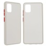 Funda GHIA SAM-A51S-C2-B para Samsung A51S. Acabado semitransparente, con mica para pantalla. Blanco.
