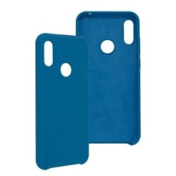 Funda GHIA de silicón para Huawei Y6s. Con mica, Color azul.