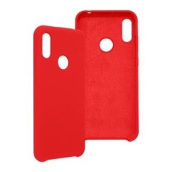 Funda GHIA de silicón para Huawei Y6 2019. Con mica, Color rojo.