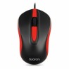 Mouse Quaroni MAQ01R. Sensor Optico, 2 botones + scroll, Largo de cable 1.2m, 1200 DPI's. Plug & Play.