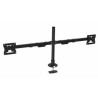 Soporte para dos monitores GHIA SMON-2. Soporta monitores de hasta 32" pulgadas o 10 kilogramos por brazo.