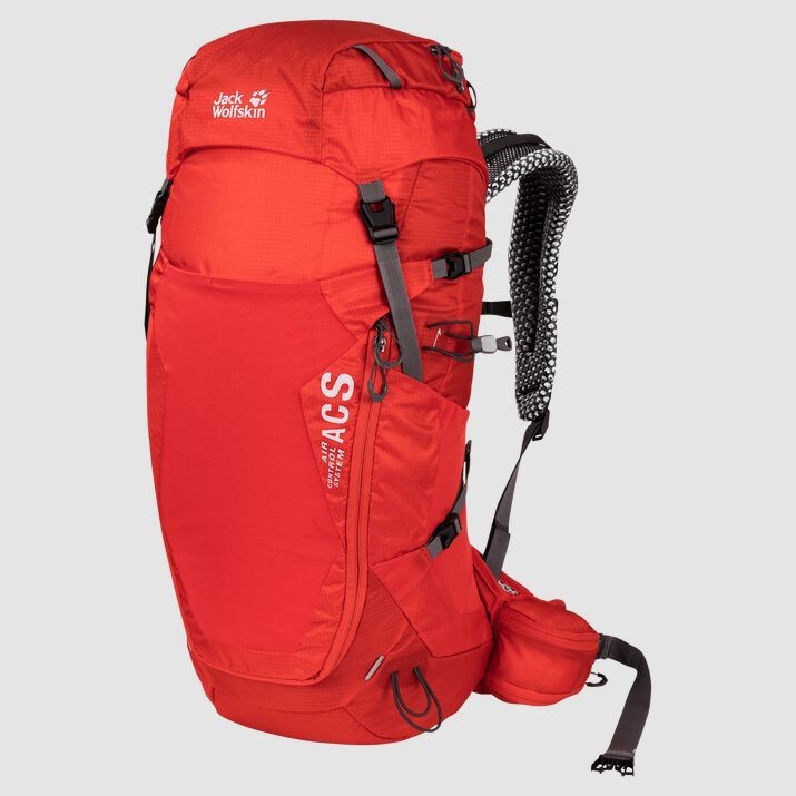 Mochila Senderismo Jack Wolfskin Crosstrail 32 Lt Hombre Rojos Mexico-8617349