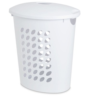 CESTO DE LAVANDERIA BLANCO OVALADO C- TAPA STERILITE