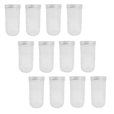 FRASCOS QUILTED JELLY JAR 12oz (355ml) B.R. 12-PK BALL