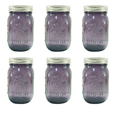 FRASCOS PARA ENVASE CON BOCA REGULAR MORADO DE 473 ML 6 PK BALL