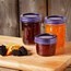 TAPAS Y AROS PARA FRASCOS COLOR MORADO 6-PK BALL