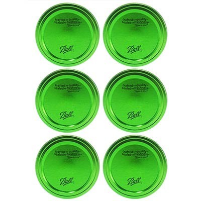 TAPAS Y AROS PARA FRASCOS COLOR VERDE 6-PK BALL