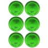 TAPAS Y AROS PARA FRASCOS COLOR VERDE 6-PK BALL