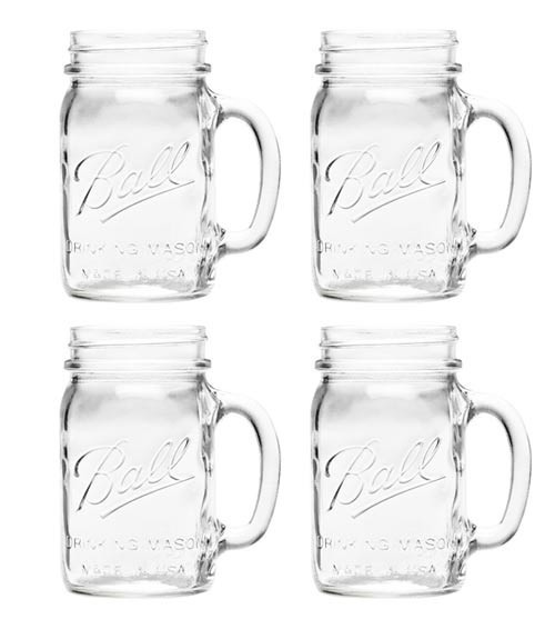 FRASCOS-TARRO CON ASA Y BOCA ANCHA 24oz 4-PK BALL