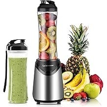 La Reveuse Smoothies Blender Personal Size 300 Watts with 18 oz BPA-Free Portable Travel Sports Bottle,Navy