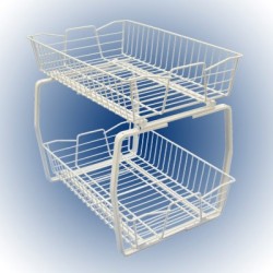 ORGANIZADOR DE 2 NIVELES 14 DESLIZABLES CLOSETMAID BLANCO
