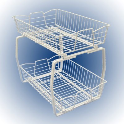 ORGANIZADOR DE 2 NIVELES 14 DESLIZABLES CLOSETMAID BLANCO
