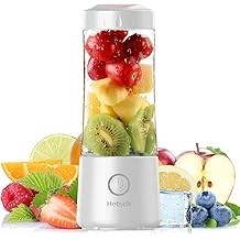 Portable Blender USB Rechargeable, Hotsch Personal Size Blender for Shakes and Smoothies, Strong Cutting Power with Six Blades, 
