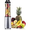 La Reveuse Smoothies Blender Single Serving 300 Watts with 18 oz BPA-Free Portable Travel Sports Bottle Silver