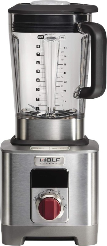 Wolf Gourmet Pro-Performance Blender, 64 oz Jar, 4 program settings, 12.5 AMPS, Blends Food, Shakes and Smoothies, Red Knob, Sta