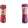 Licuadora personal de Hamilton Beach para batidos y batidos con taza de viaje de 14 oz y tapa, roja (51101RV) y licuadora person