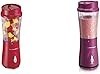 Licuadora personal de Hamilton Beach para batidos y batidos con taza de viaje de 14 oz y tapa, roja (51101RV) y licuadora person