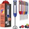 Powerful Immersion Blender, Electric Hand Blender 500 Watt with Turbo Mode, Detachable Base. Handheld Kitchen Gadget Blender Sti