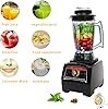 Professional Countertop Blender 2800W Commercial Smoothie Blender Shakes Smoothies Juicer Maker Machine con 140 OZ BPA Free Pitc