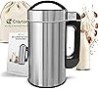 Crayton Nut Milk Maker Machine with Built-in Strainer, 51oz/ 1.5L Maker de Leche de Almendra de Acero Inoxidable para Soja, Alme