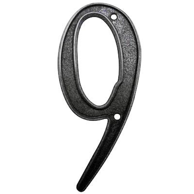 NÚMERO PARA CASA 9 PLÁSTICO NEGRO 4 PULGADAS HY-KO
