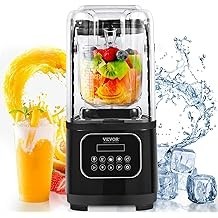 VEVOR Professional Blender, Commercial Countertop Blenders, 68 oz Jar Blender Combo, Stainless Steel 3 Functions Blender, for Fr