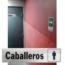LETRERO DE ALUMINIO CABALLEROS HY-KO.