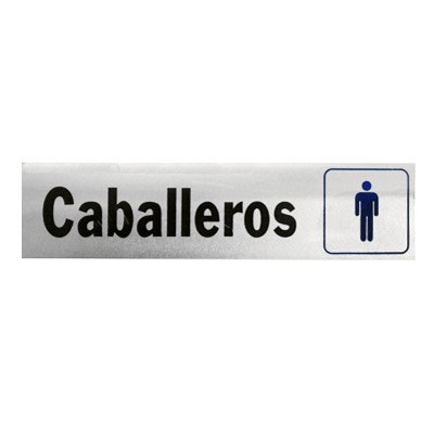 LETRERO DE ALUMINIO CABALLEROS HY-KO.
