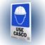LETRERO USE CASCO 25x36 cm. HY-KO