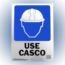 LETRERO USE CASCO 25x36 cm. HY-KO