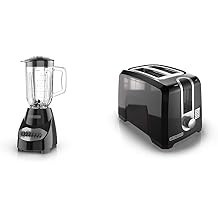 BLACKDECKER 10-Speed Countertop Blender, BL2010BG, 6-Cup Glass Jar, Dishwasher-Safe, Stainless Steel Blade, Suction Feet