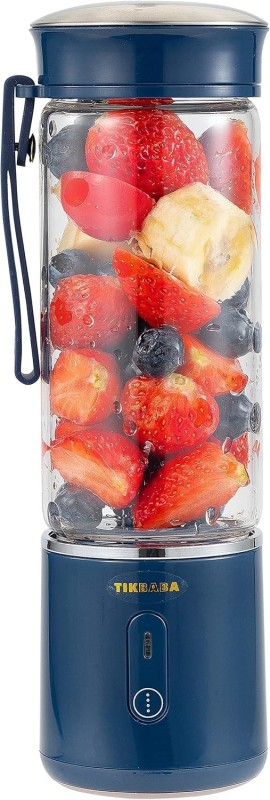 Personal size Blender for Smoothies and Shakes, Portable Bottle with a strap for On the GoMilk White